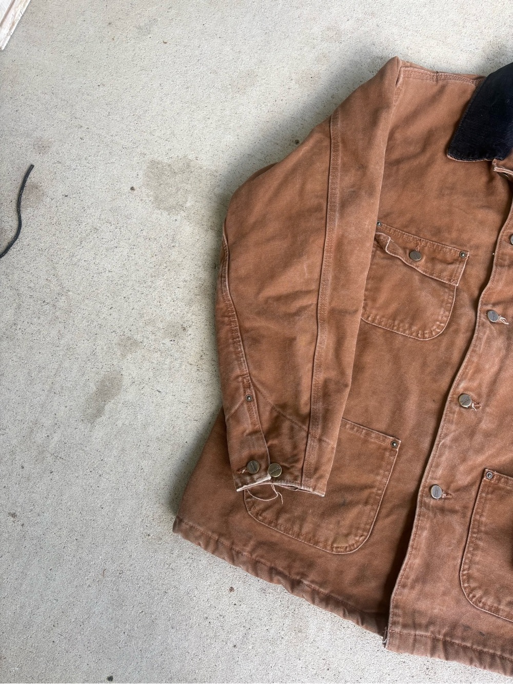 Vintage Carhartt C02 BRN Brown Chore Coat Medium - Picture 2 of 8
